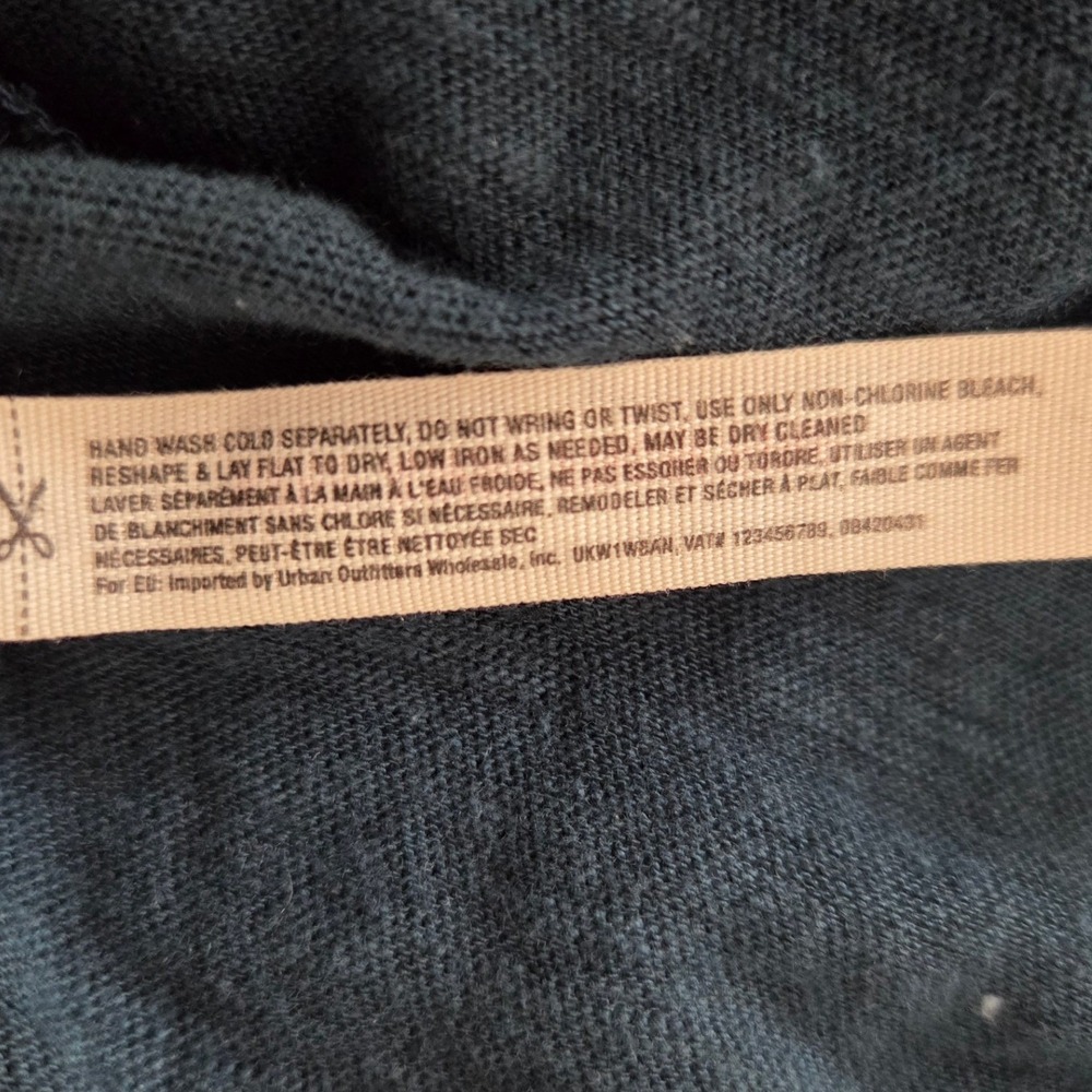 Free People Beach Take Me There Teal Linen Blend Button Tiered Mini Dress Sz S - Picture 6 of 7